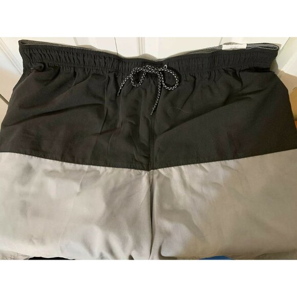 New George Men's Swim Lined‎ Shorts Trunks Sz 3XL 48-50 Board Shorts Black Gray - Picture 3 of 9